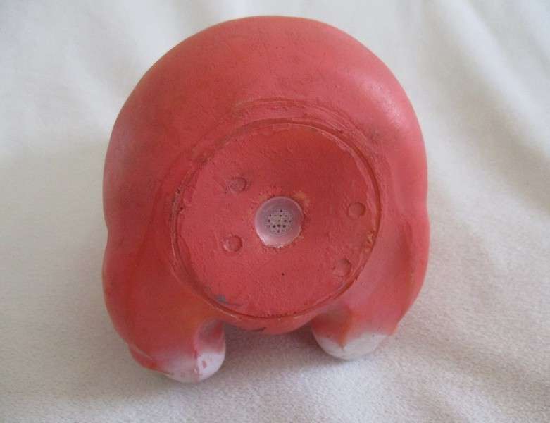 Cute vintage rubber squeaky toy - round, plump little boy (squeaker works)