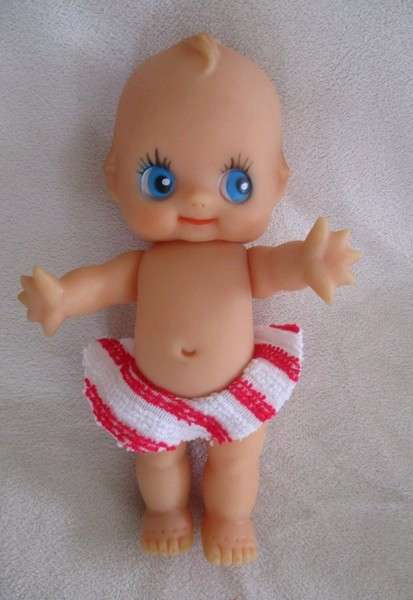 Three adorable small kewpie dolls -Triplets!