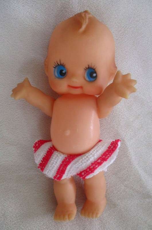 Three adorable small kewpie dolls -Triplets!
