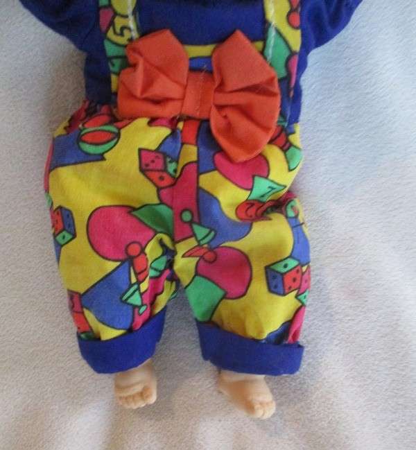 Cute small vintage Gi-Go Bean Bag clown doll - made in Hong Kong
