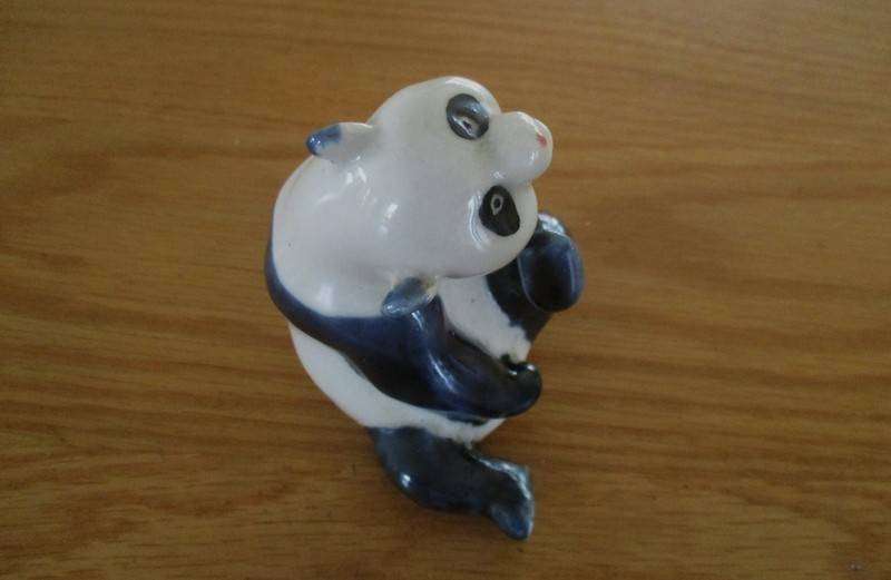 Cute porcelain Chinese Panda ornament