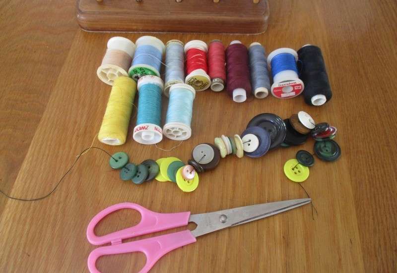 For Lamby23 only - The cutest wooden cotton reel/scissors holder/pin cushion