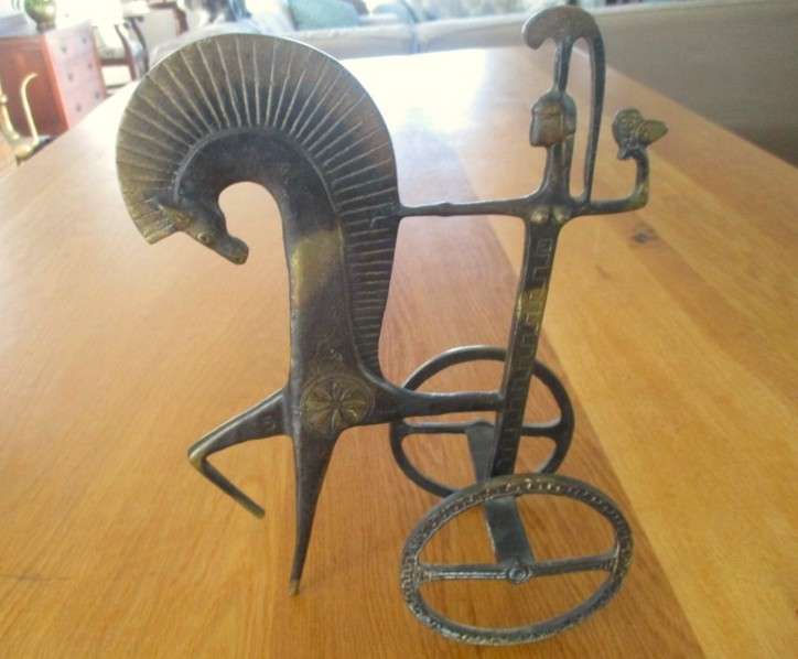 For Charlbenade 2 only - Large vintage Bronze Etruscan statue - Frederic Weinberg MCM style