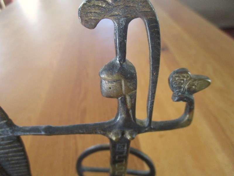 For Charlbenade 2 only - Large vintage Bronze Etruscan statue - Frederic Weinberg MCM style