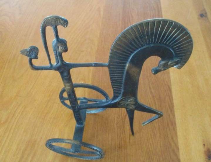 For Charlbenade 2 only - Large vintage Bronze Etruscan statue - Frederic Weinberg MCM style