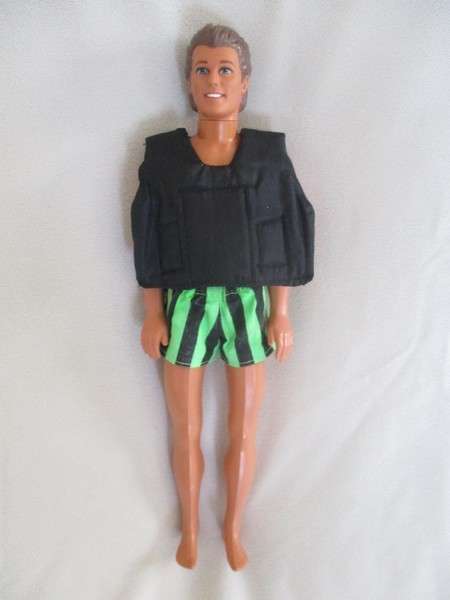 Barbie's boyfriend -  Mattel Ken doll with light brown hair - ready for the beach!