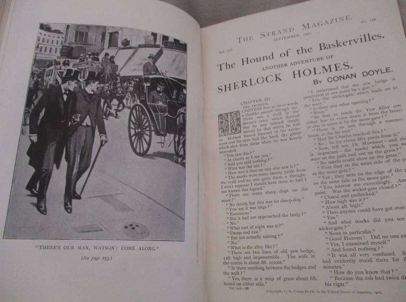 RARE!! VERY FIRST publication of Sherlock Holmes Hound of the Baskervilles (vol 22 & 23 Strand Mag.)