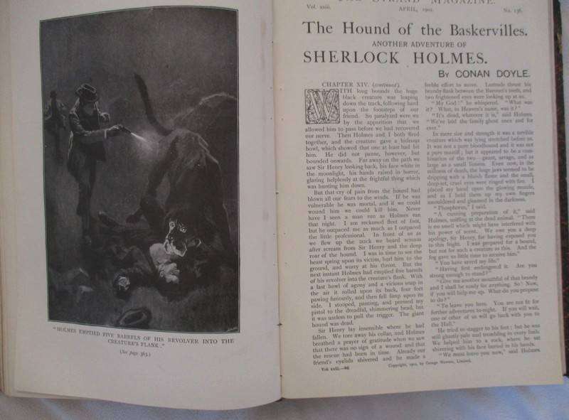 RARE!! VERY FIRST publication of Sherlock Holmes Hound of the Baskervilles (vol 22 & 23 Strand Mag.)