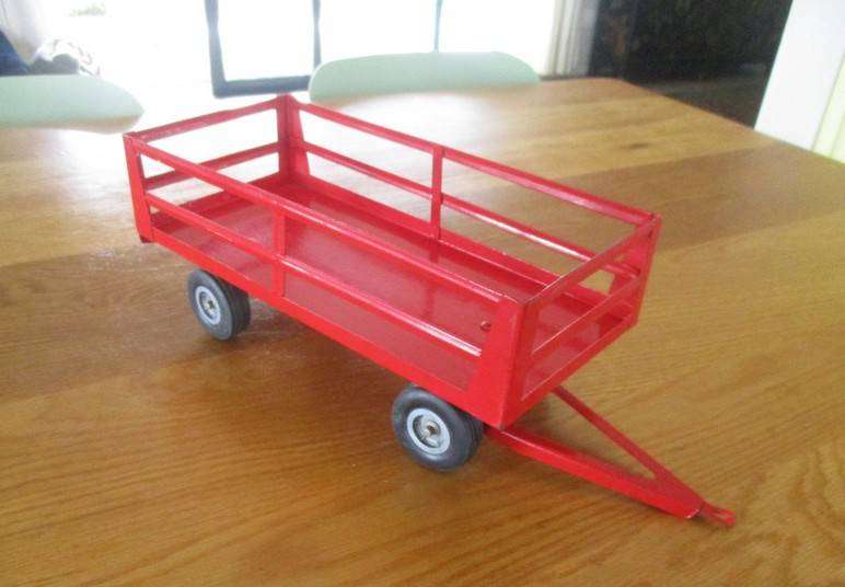 Large vintage four wheeled Strike Massey Ferguson farm trailer