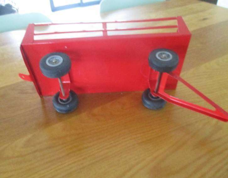 Large vintage four wheeled Strike Massey Ferguson farm trailer