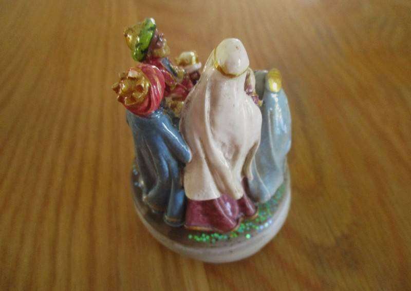 Christmas is coming!  Two Santa candlesticks plus Nativity scene