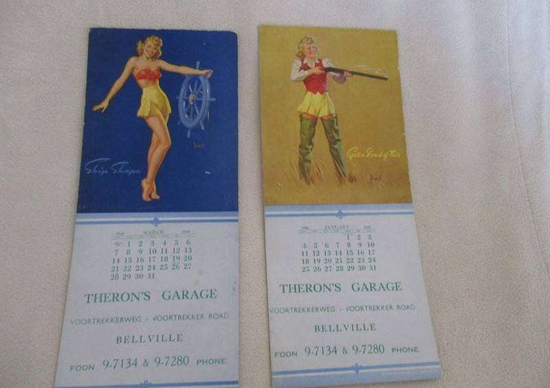 So cool! Twenty vintage 1947,1948 and 1950 Pin-up Girl advertising calendar cards