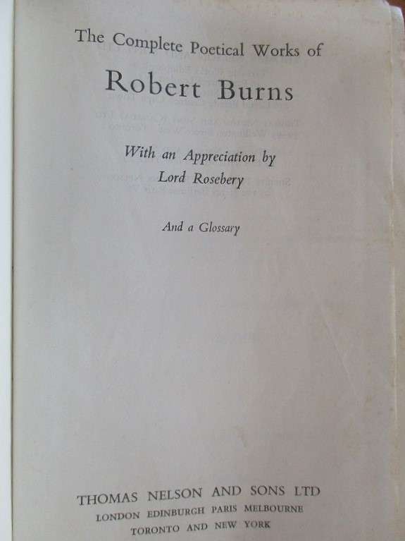 So special! The Complete Poetical Works of Robert Burns