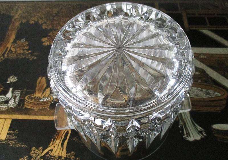 Exceptional heavy French glass ice/champagne bucket