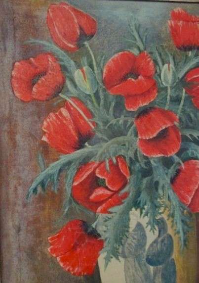 Large vintage 1930's original oil on canvas by German artist Rudi Seifert in vintage frame - signed