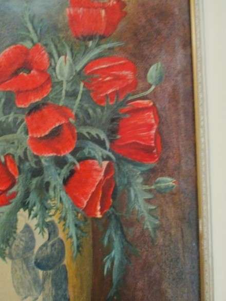 Large vintage 1930's original oil on canvas by German artist Rudi Seifert in vintage frame - signed