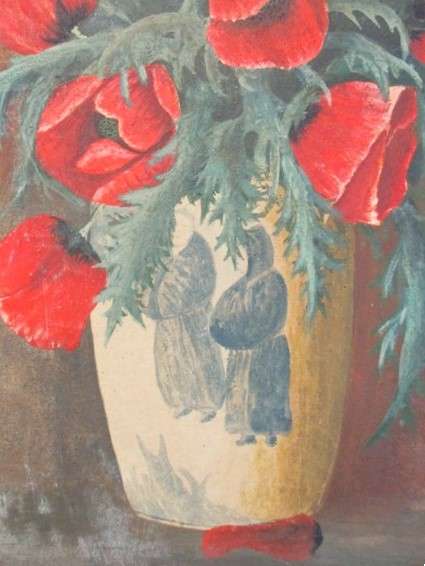 Large vintage 1930's original oil on canvas by German artist Rudi Seifert in vintage frame - signed