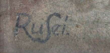 Large vintage 1930's original oil on canvas by German artist Rudi Seifert in vintage frame - signed