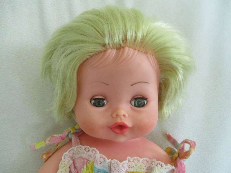 Two very sweet vintage rubber dolls