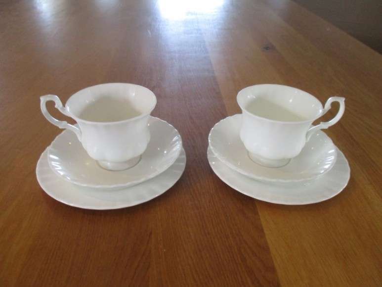 Two Royal Albert trios (Reverie) - one price!