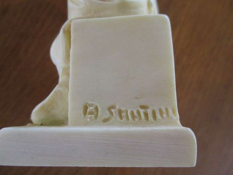 A collectable small genuine Santini sculpture of Michelangelo's Moses - signed