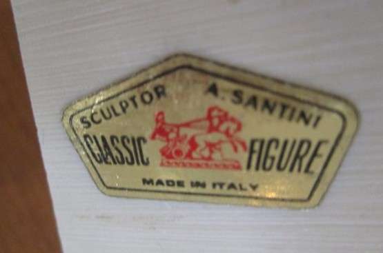 A collectable small genuine Santini sculpture of Michelangelo's Moses - signed