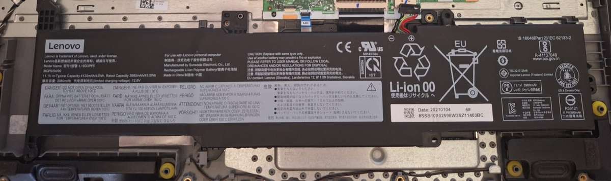 Original Lenovo Ideapad 3 Laptop Battery L19D3PF5