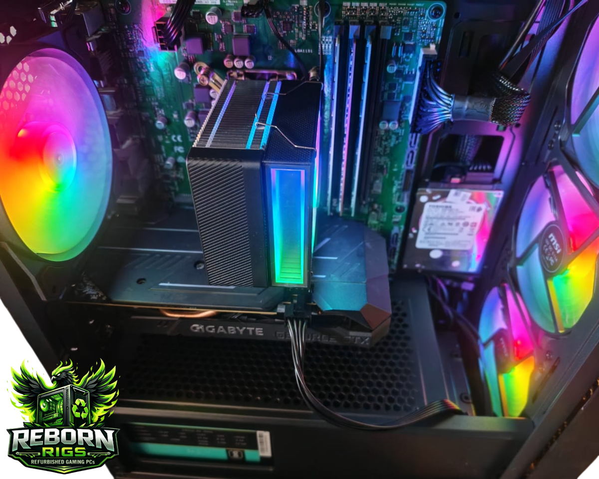 Gaming PC with Intel i7, 16GB DDR4 RAM, 256GB NVME SSD, 1TB HDD, 6GB GPU