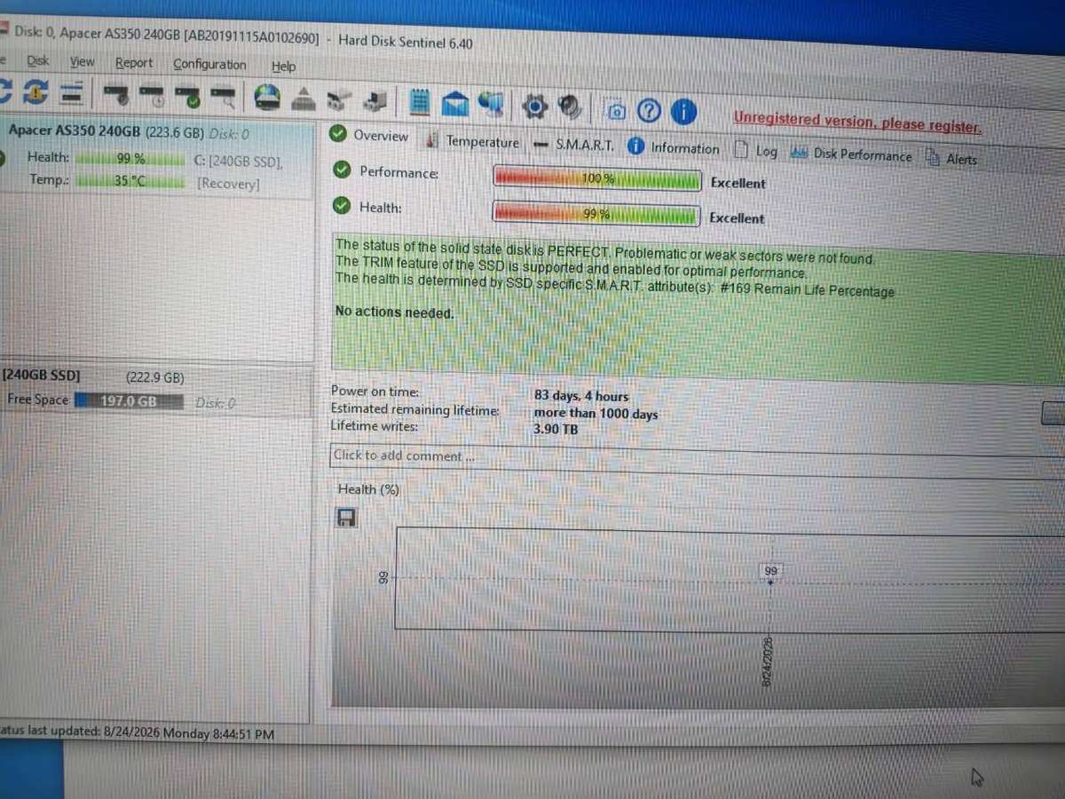 Intel NUC (Celeron CPU / 8GB RAM / 240GB SSD / WIN10 ) - Warranty