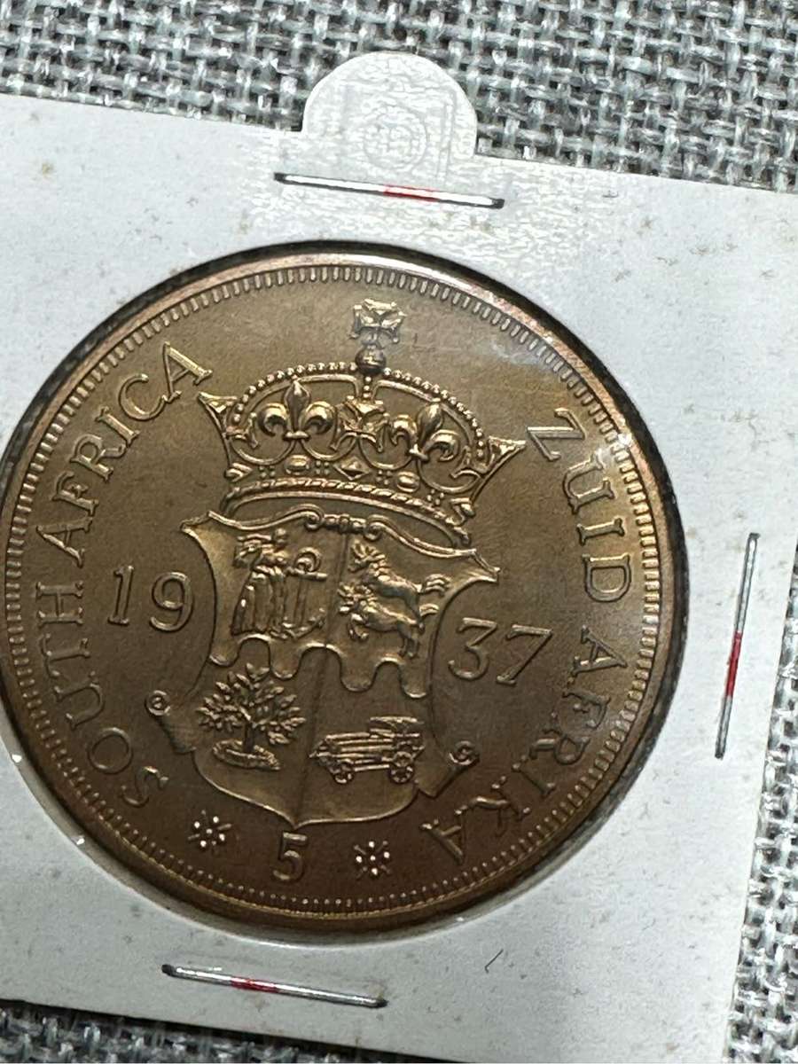 Union Pattern 5 Shilling Coin - 1937