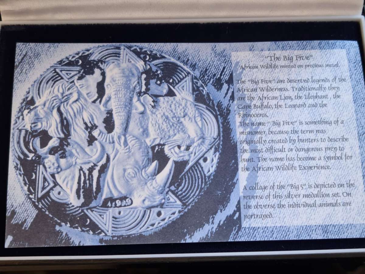 Big 5 silver Proof set ( 5 x coins )