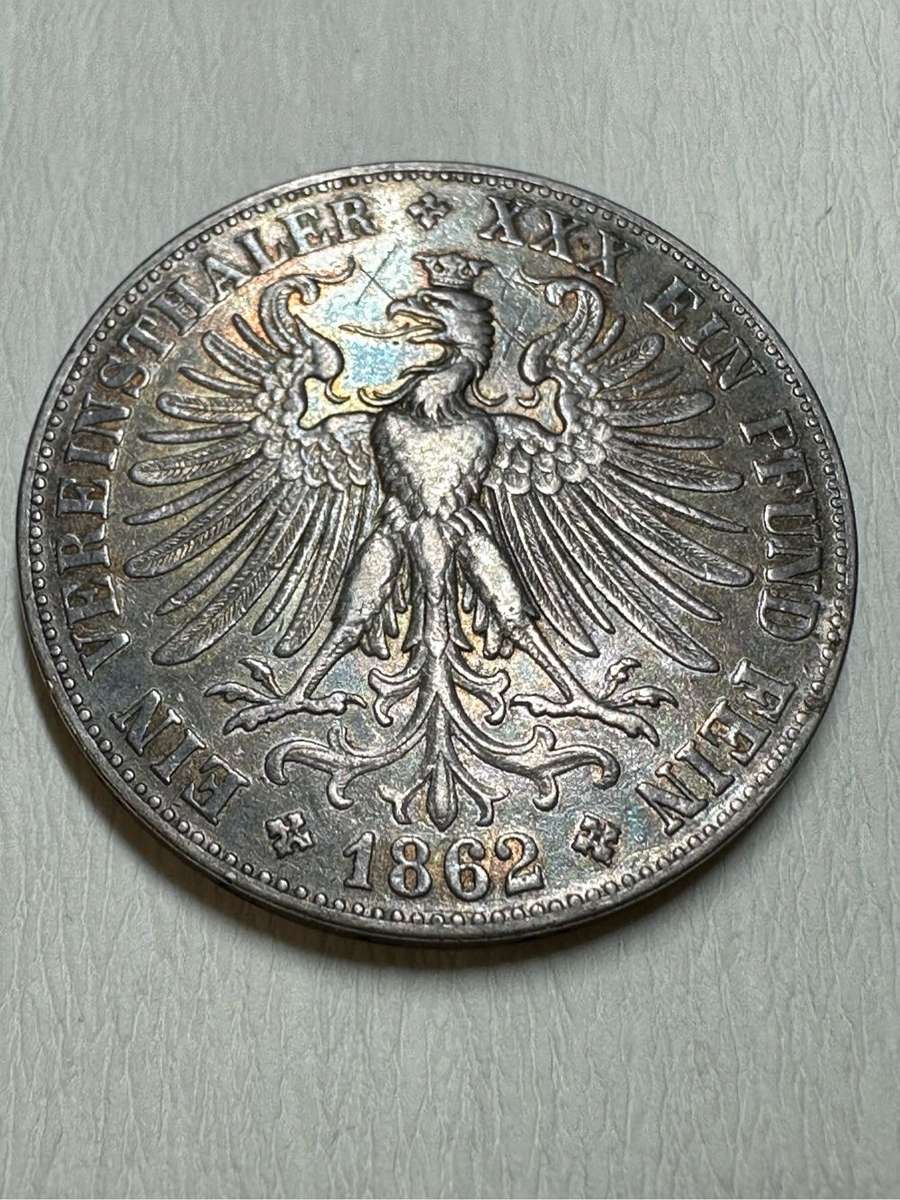 1862 1 Vereinsthaler - Free imperial city of Frankfurt ( German states )