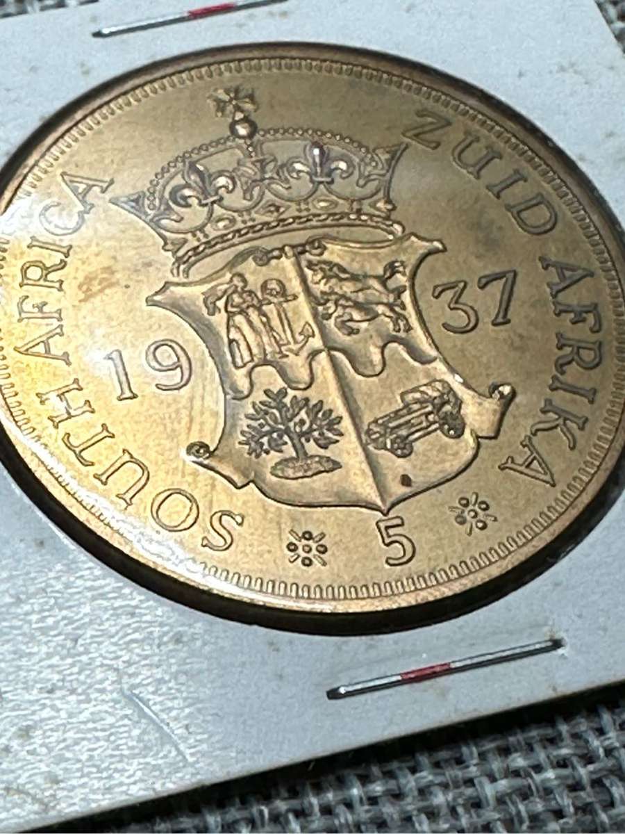 Union Pattern 5 Shilling Coin - 1937