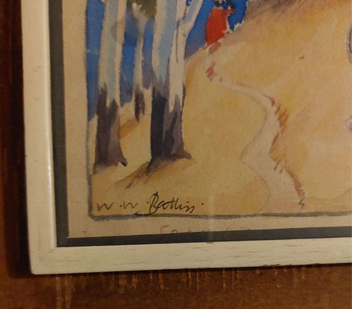 Walter Battiss mixed media painting