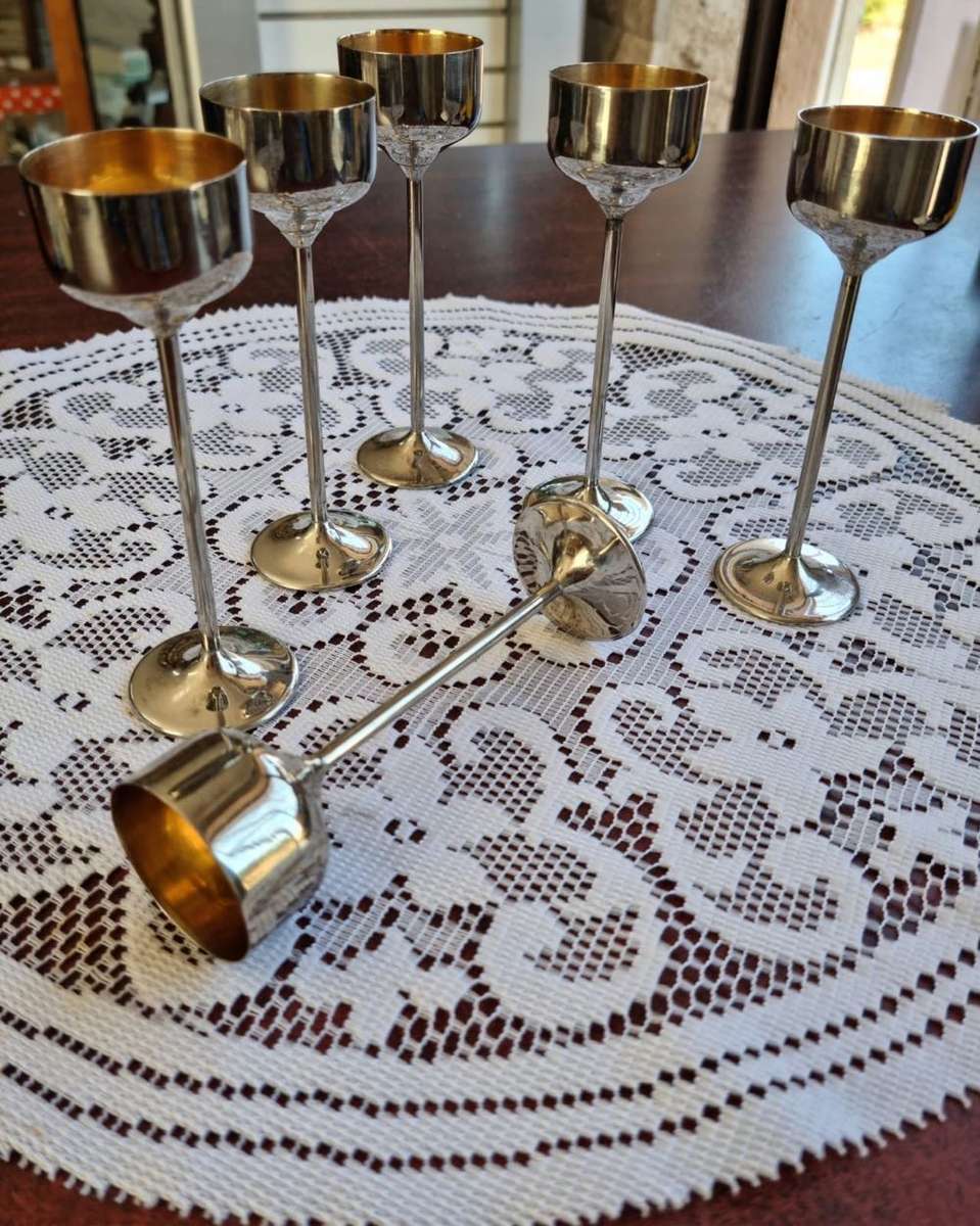 Liqueur Set - Art Nouveau  6 goblets