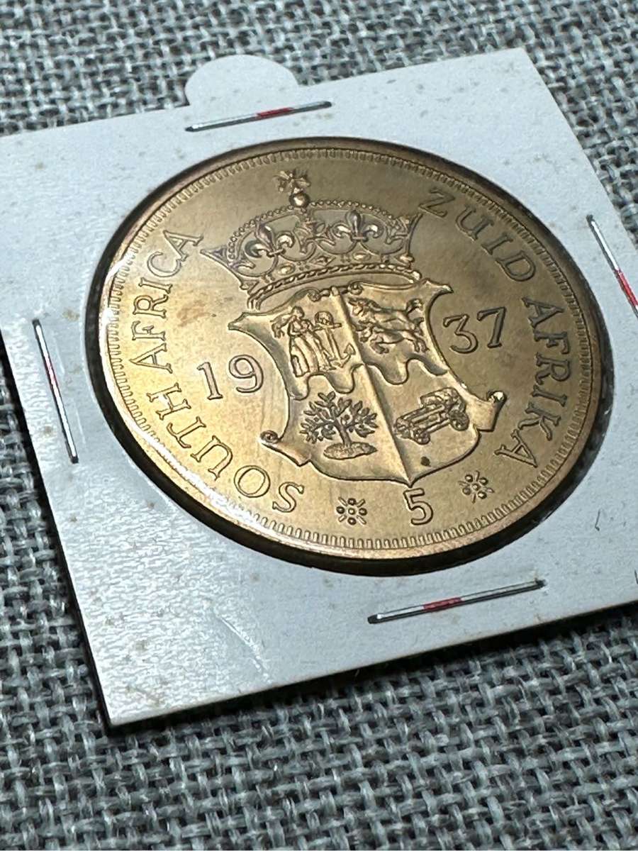 Union Pattern 5 Shilling Coin - 1937