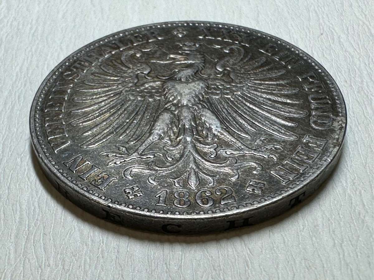 1862 1 Vereinsthaler - Free imperial city of Frankfurt ( German states )