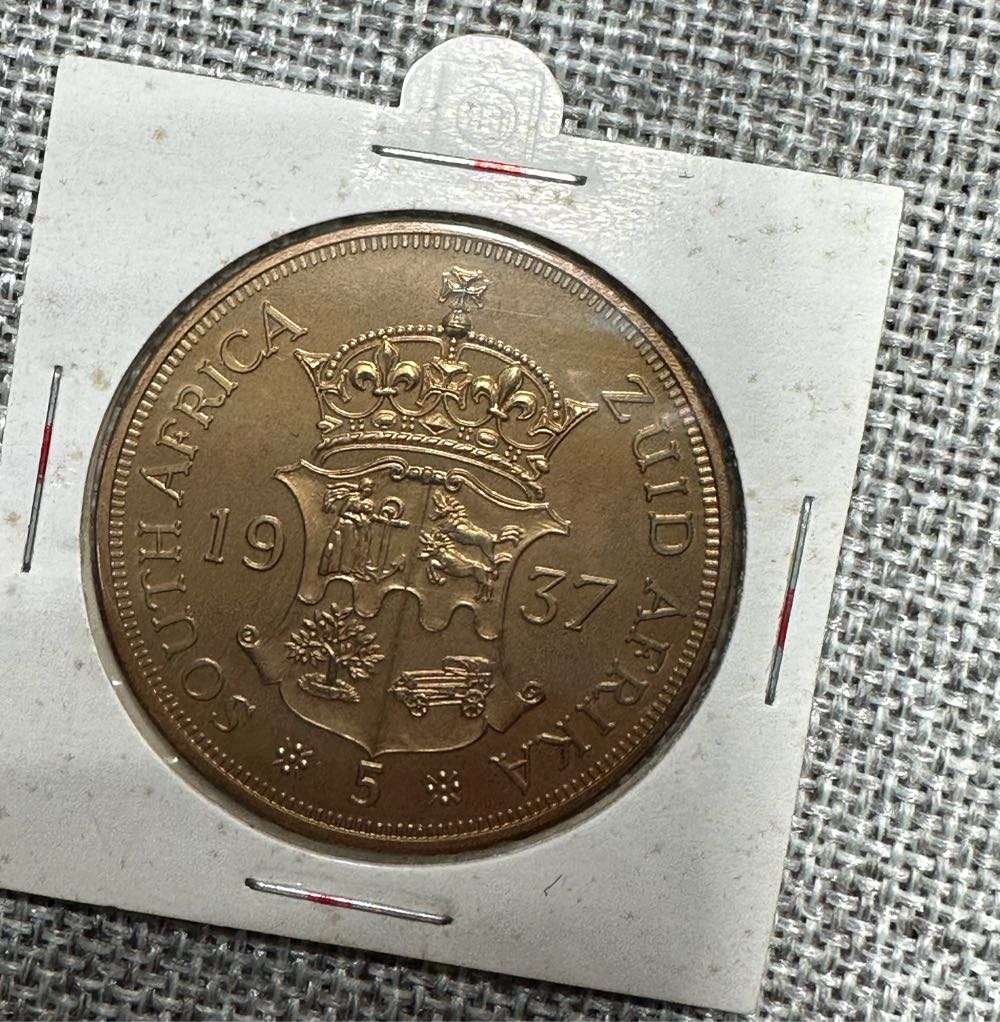 Union Pattern 5 Shilling Coin - 1937