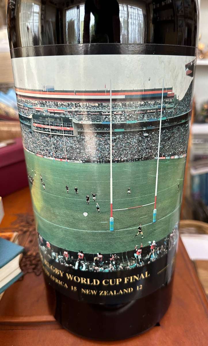 1995 World Cup Final 5 liter Simonsvlei Wine bottle with contents