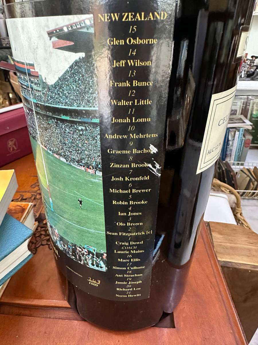 1995 World Cup Final 5 liter Simonsvlei Wine bottle with contents