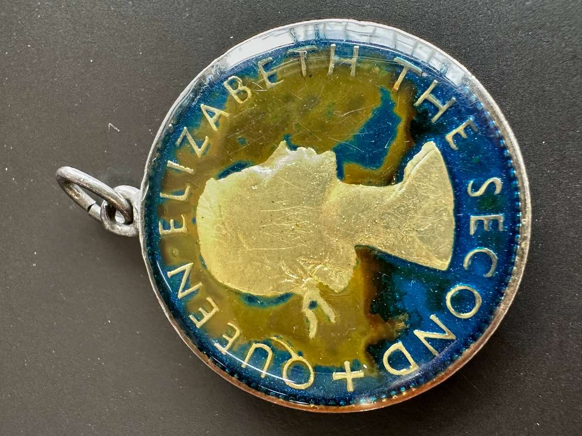 Rhodesia & Nyasaland enamelled two shillings 1955