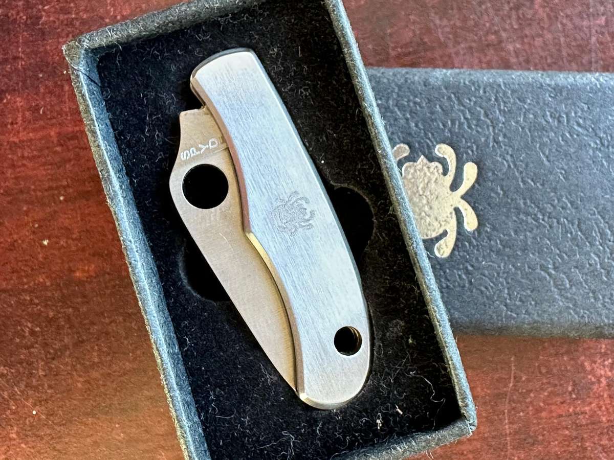 Spyderco mini pocket knife.