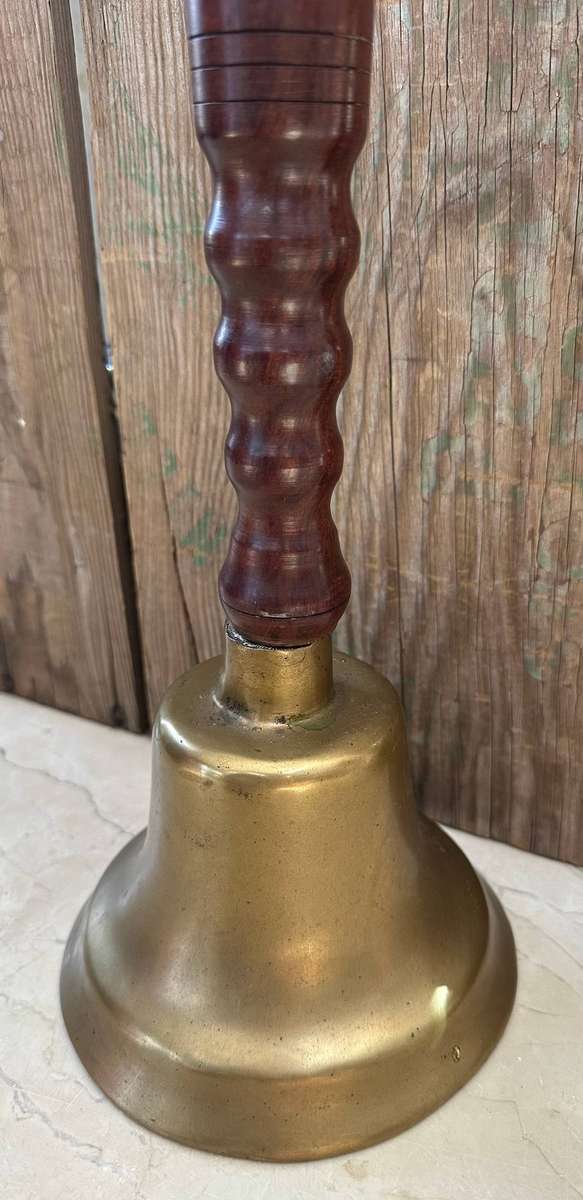 Vintage Solid Brass School bell in good condition
