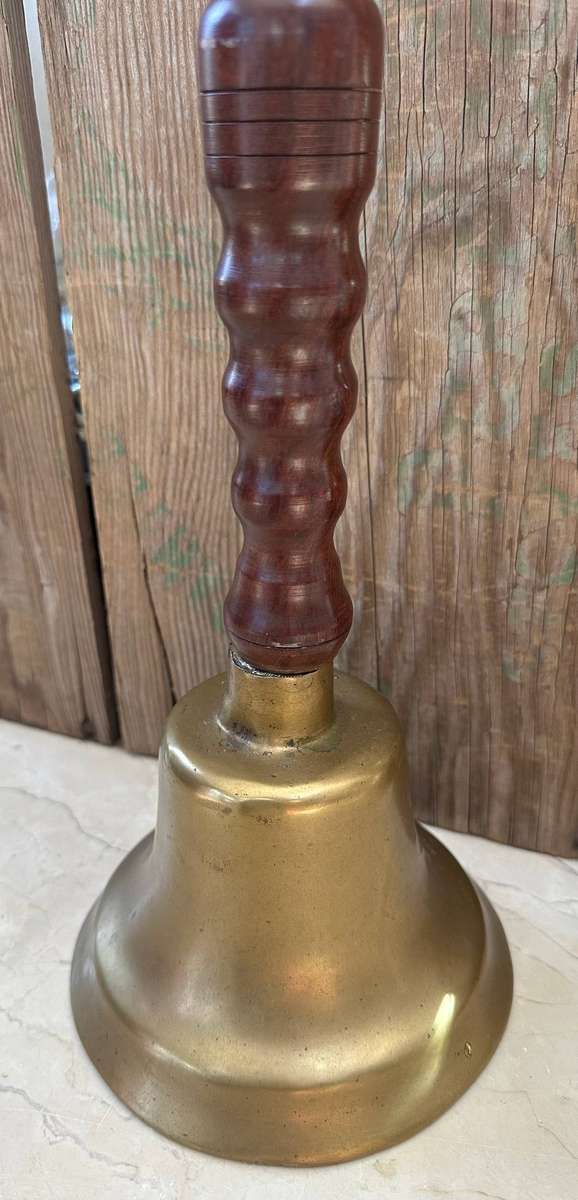 Vintage Solid Brass School bell in good condition