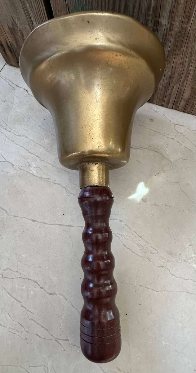 Vintage Solid Brass School bell in good condition
