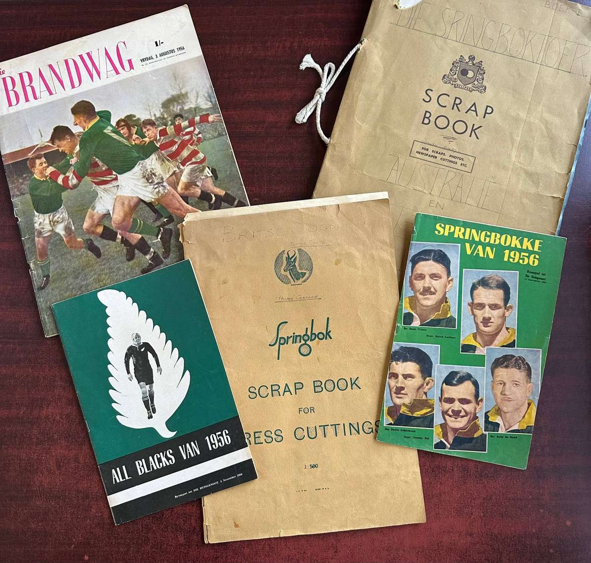 Vintage Springbok Books, Scrapbook with Memorabilia and team signatures