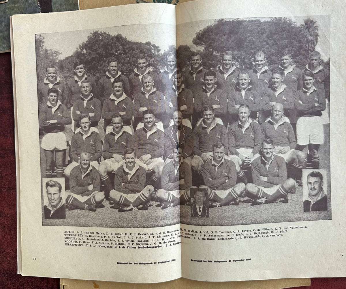 Vintage Springbok Books, Scrapbook with Memorabilia and team signatures