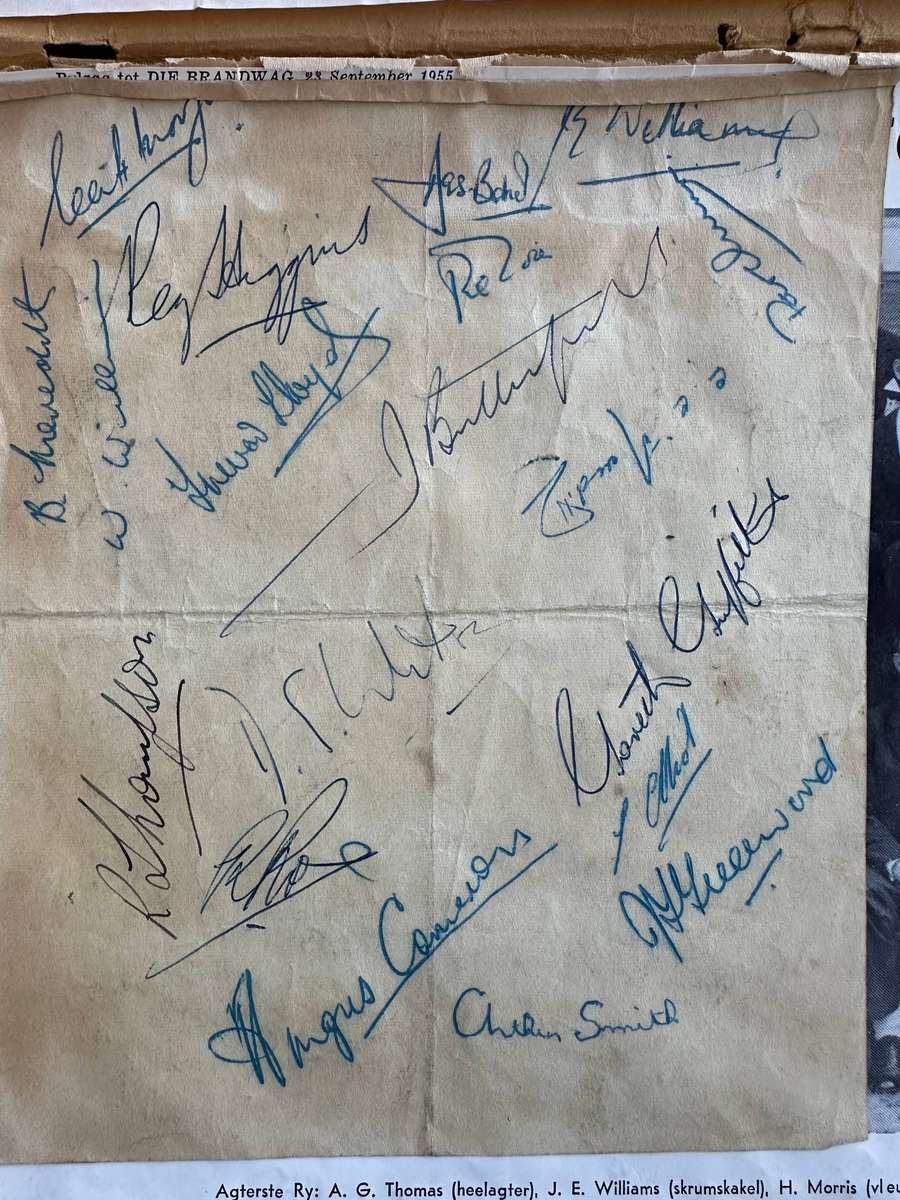 Vintage Springbok Books, Scrapbook with Memorabilia and team signatures