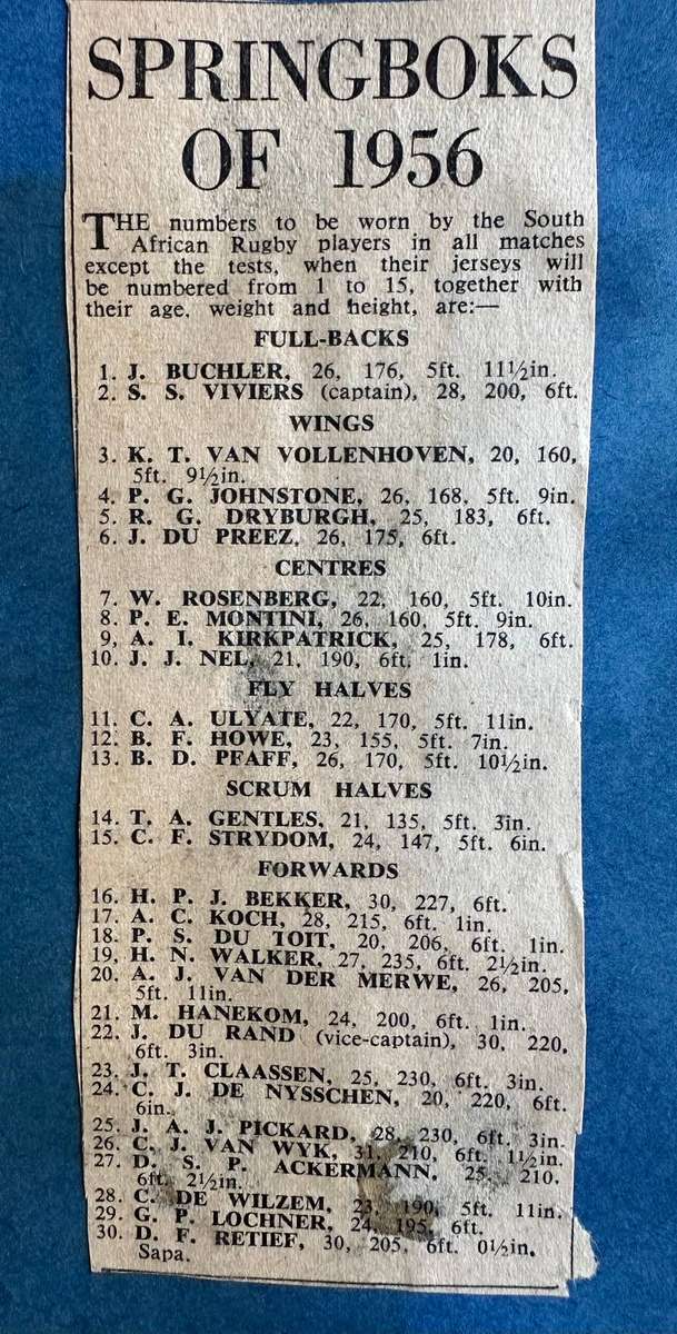 Vintage Springbok Books, Scrapbook with Memorabilia and team signatures