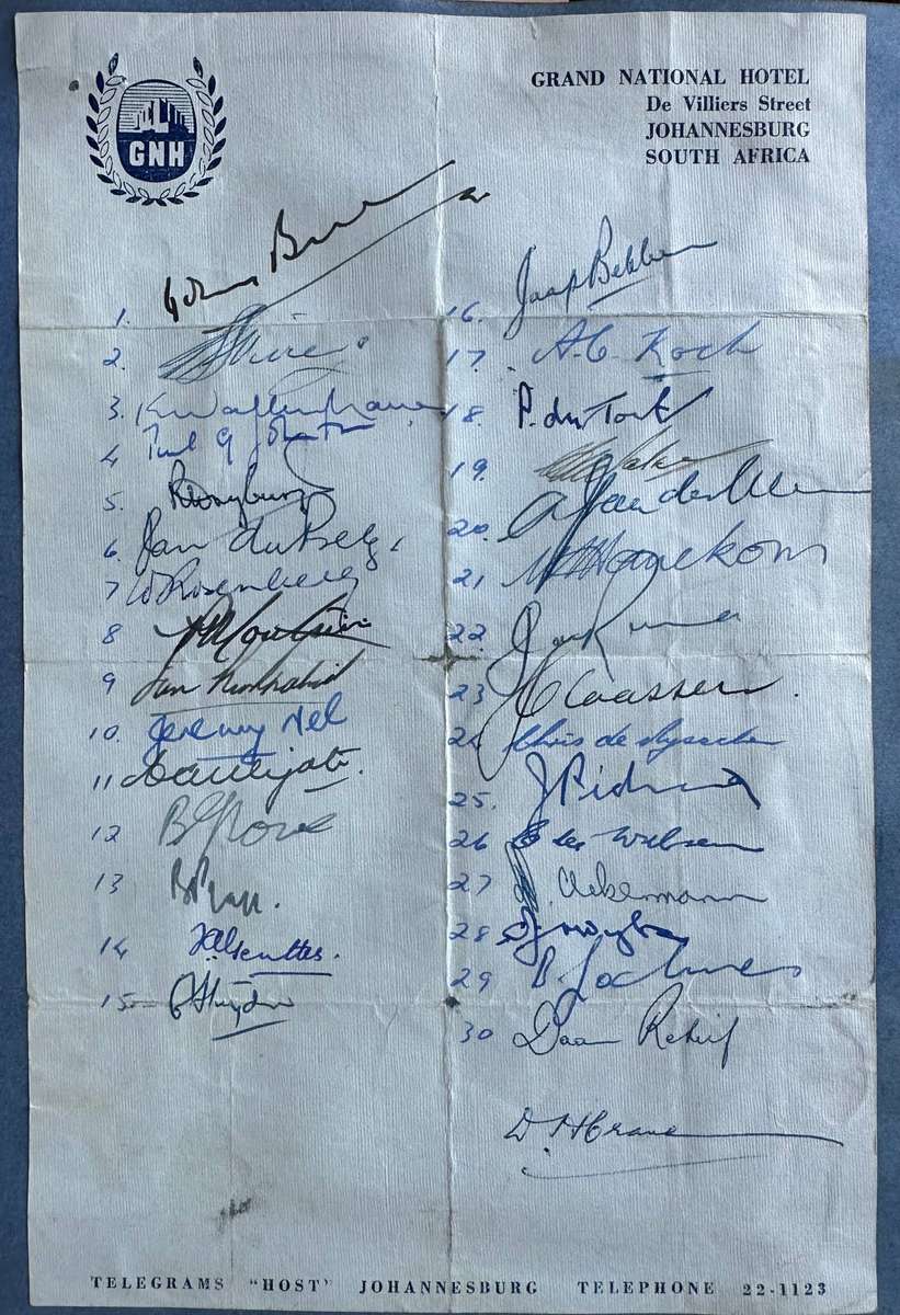 Vintage Springbok Books, Scrapbook with Memorabilia and team signatures